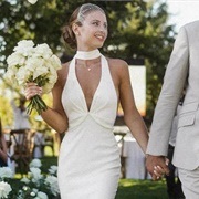 V-Neck Combined With Wrap-Around Halter Neck