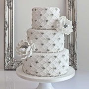 Cake Pattern Embellished With Beads