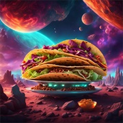 Space Taco With Pearled Egg Core