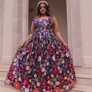 Color, Floral Wedding Dress