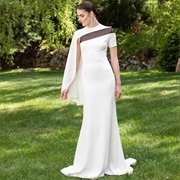 One Cape Sleeve, One Short Sleeve