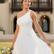 One-Shoulder Wedding Gown