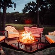 Fire Pit at Outdoor Wedding Reception