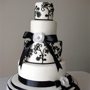 White and Black Cake