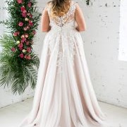 Soft Pleats in Wedding Dress Skirt