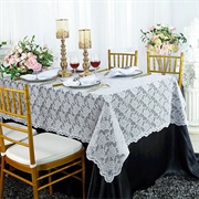 Lace Overlay Table Linens