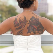 Straight Line Back on Wedding Dress