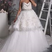 Two Layer Skirt, Ruffled Overskirt and Tulle Bottom