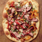 Steak, Pepper, Tomato, and Onion Pizza (Steakhouse Supreme)