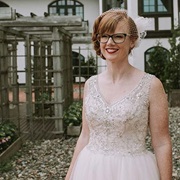 Beaded Bodice on Wedding Dress