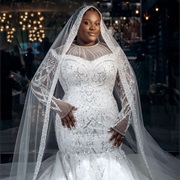 Crystal Beaded Edge on Veil