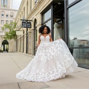 Appliques in Circles Around Skirt