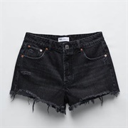 Jeans Shorts Ripped Black