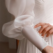 Clear Buttons on Wedding Dress