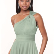 Fabric Band Around Waist of Dress