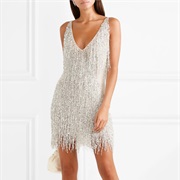 Dress Covered in Sparkly Bead Fringe