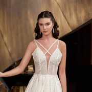 Front Crisscross Straps, Wedding Dress