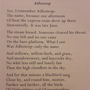 Adlestrop by Edward Thomas