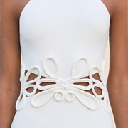 Bodice Cutouts Decorated With Piping