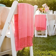 Pashminas for Guests on Chairs