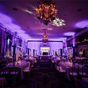 Wedding Reception With Colored Lighting