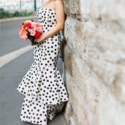 Colored Polka Dot Wedding Dress