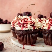 Cherry Dr. Pepper Drizzle Cupcake