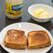 Butter and Mayonnaise Grilled Cheese