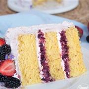 Fresh Fruit Filling in Cake