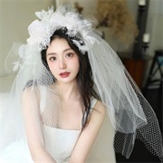 3D Decor on Top of Veil