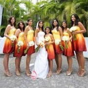 Ombre Bridesmaid Dress