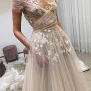 Sheer Pockets on Wedding Dress