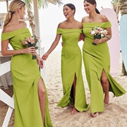 Lime Green Bridesmaids' Dresses