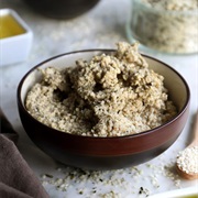 Mămăligă With Hemp Seeds, Sesame, and Pumpkin Seed Oil