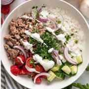 Low-Carb Turkey Gyro Bowl