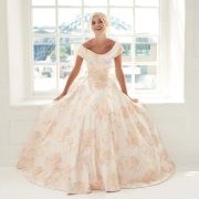 Rounded Bardot Neckline Wedding Dress