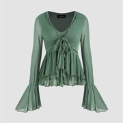 Ruffle Sleeve Top (Long)
