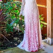 Lace Over Colored Wedding Dress