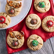 Christmas Peanut Blossom Cookie