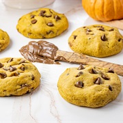 Nutella-Stuffed Pumpkin Cookie