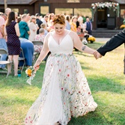 Detachable Floral Overskirt