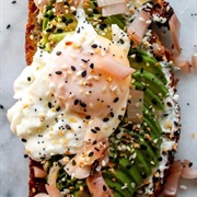 Dill Pickle Aioli Toast