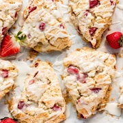 Glazed Strawberry Scone