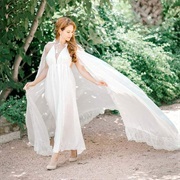 Ruffled Fabric Edge Around Cape