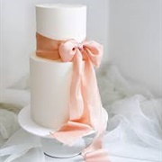 Wedding Cake With Silk Bow