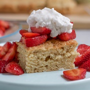 Coconut Shortcake With Strawberries