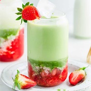 Spumoni Boba Tea With Pawpaw Boba