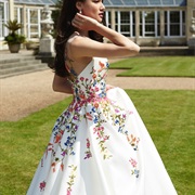 Bright, Multi-Color Floral Embroidery