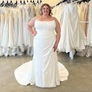 Cat Eye Neckline Wedding Dress