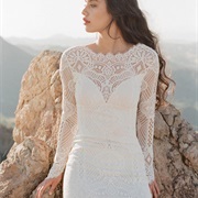 Cutout Lace on Bodice of Dress